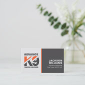 K9 Training - hondentrainer - hondengedragsdeskund Visitekaartje (Staand voorkant)