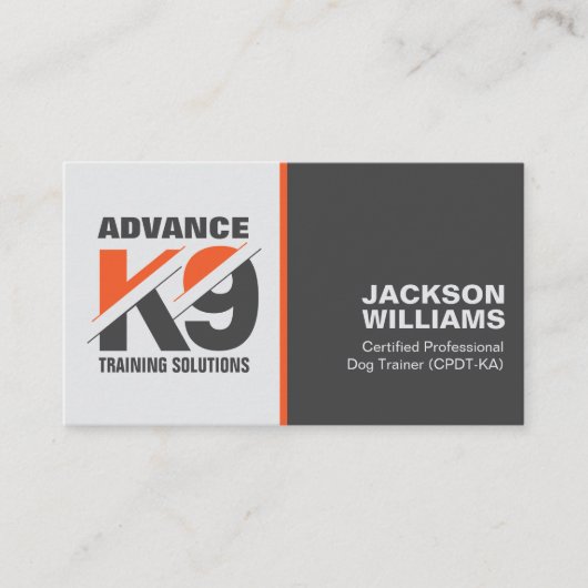 K9 Training - hondentrainer - hondengedragsdeskund Visitekaartje (Voorkant)