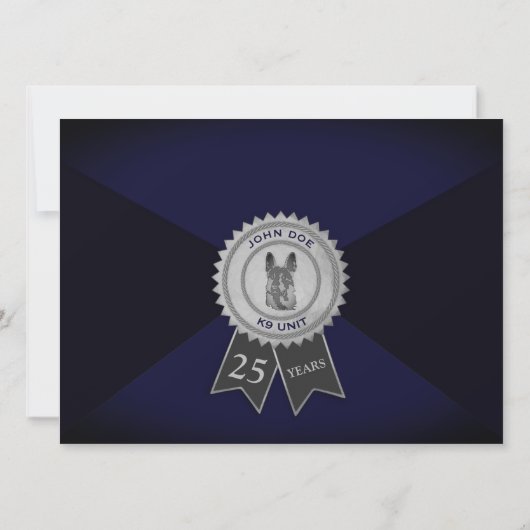 K9 Uitnodiging tot pensionering van beambte (Achterkant)