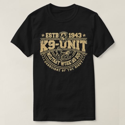 K9 Unit MIlitary Working Dog Canine Handler Team M T-shirt (Design voorkant)
