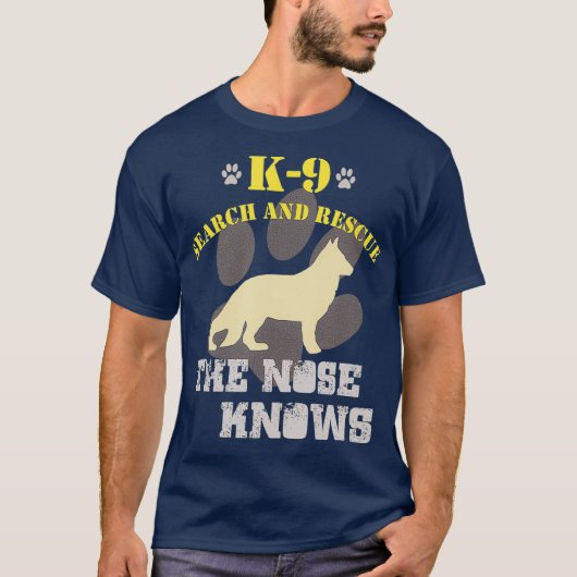 K9 Zoek en redding Duitse herdershond GSD T-shirt (Voorkant)