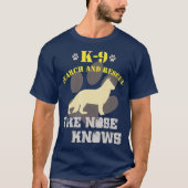 K9 Zoek en    reddingGerman Shepherd Dog GSD T-shirt (Voorkant)
