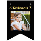 K-12 Zwart en Goud Afstuderen op de Middelbare Sch Vlaggetjes (Tweede vlag)