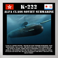 K-222 sovjetalfa-onderzeeër afdrukken