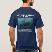 K-222 Sovjetalfa onderzeeër T-shirt (Achterkant)