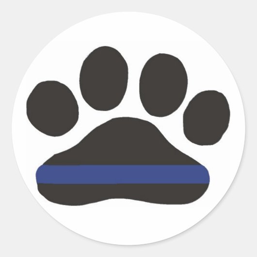 K-9 Blue Line Paw Sticker (Voorkant)