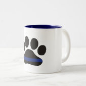 K-9 Blue Line Pw Print Coffee Mok (Voorkant rechts)
