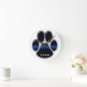 K-9-eenheid Thin Blue Line Ronde Klok (Huis)