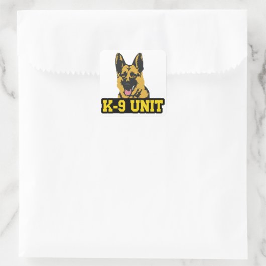 K-9 Eenheid Vierkante Sticker (Tas)