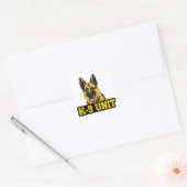 K-9 Eenheid Vierkante Sticker (Envelop)