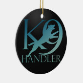 K-9 Handler - Dog Trainer - Malinois Keramisch Ornament (Rechts)