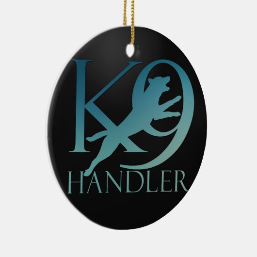 K-9 Handler - Dog Trainer - Malinois Keramisch Ornament (Rechts)