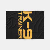 K-9 K9 Hondengeleider Trainer Politie Beveiliging  Fleece Deken (Voorkant (Horizontaal))