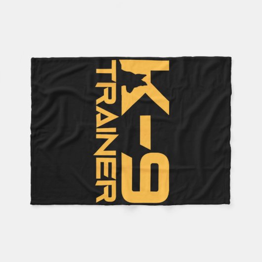 K-9 K9 Hondengeleider Trainer Politie Beveiliging  Fleece Deken (Voorkant (Horizontaal))