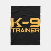 K-9 K9 Hondengeleider Trainer Politie Beveiliging  Fleece Deken (Voorkant)