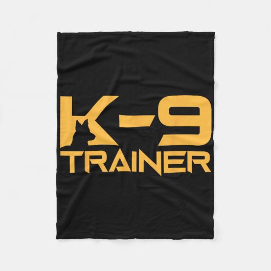 K-9 K9 Hondengeleider Trainer Politie Beveiliging  Fleece Deken (Voorkant)
