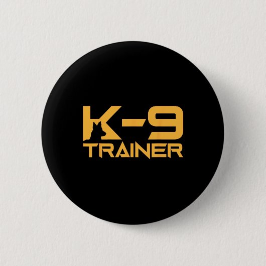 K-9 K9 Hondengeleider Trainer Politie Beveiliging  Ronde Button 5,7 Cm (Voorkant)