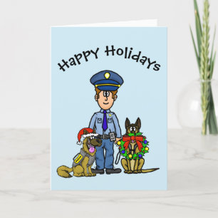 K-9 Kerstkaart voor politieman Kaart