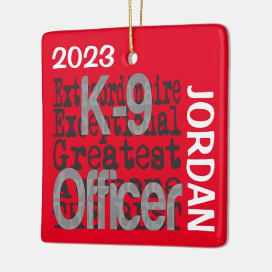 K-9 Officier Buitengewoon DOUANE Keramisch Ornament (Links)