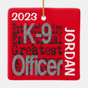 K-9 Officier Buitengewoon DOUANE Keramisch Ornament
