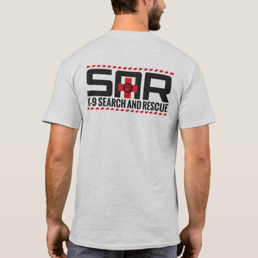 K-9 Onderzoek en Redding - SAR T-shirt (Achterkant)