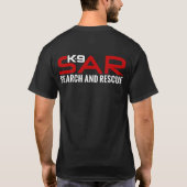 K-9 Onderzoek en Redding - SAR T-shirt (Achterkant)
