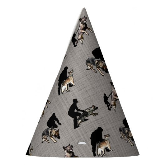 K-9-patroon voor het werken met een dog feesthoedjes (Links)