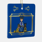 K-9 Politieagent Kerst Ornament Ver. 2 (Rechts)