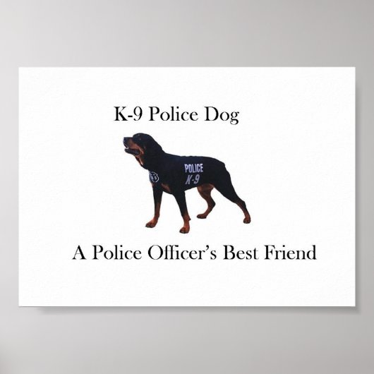 K-9 Poster politiehond (Voorkant)