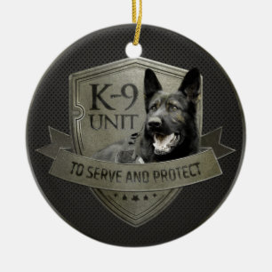 K-9 Unit GSD - Working German Shepherd Dog Keramisch Ornament