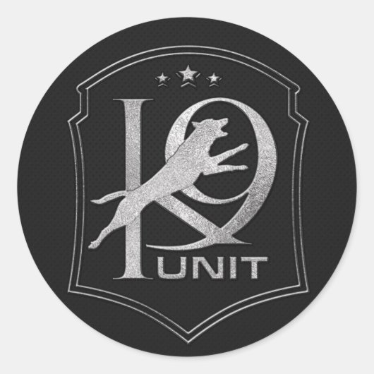 K-9 Unit - Police Dog - Malinois Ronde Sticker (Voorkant)