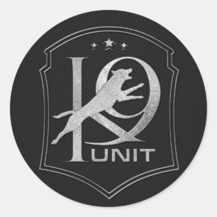 K-9 Unit - Police Dog - Malinois Ronde Sticker