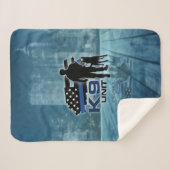 K-9 Unit - Police Dog - Malinois Sherpa Deken (Voorkant (horizontaal))