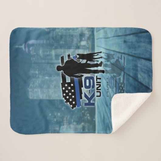 K-9 Unit - Police Dog - Malinois Sherpa Deken (Voorkant (horizontaal))