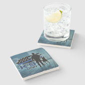 K-9 Unit - Police Dog - Malinois Stenen Onderzetter (Zijkant)