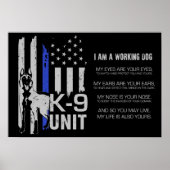 K-9 Unit - Police Dog Unit - Malinois Poster (Voorkant)