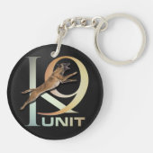 K-9 Unit - Police Dog Unit - Malinois Sleutelhanger (Achterkant)