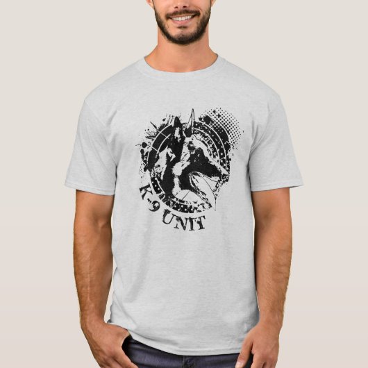 K-9 Unit - Police Dog Unit - Malinois T-shirt (Voorkant)