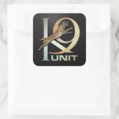 K-9 Unit - Police Dog Unit - Malinois Vierkante Sticker (Tas)