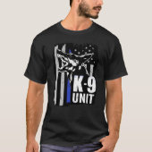 K-9 Unit - Police Unit - German Shepherd T-shirt (Voorkant)