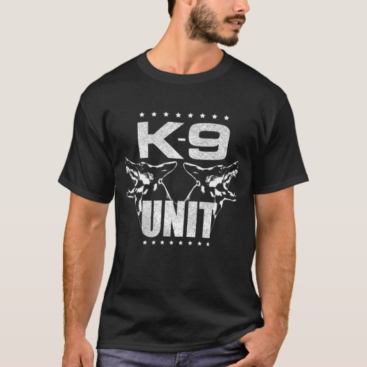 K-9 Unit - Police Unit - German Shepherd T-shirt (Voorkant)