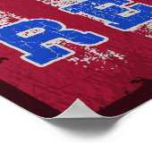 K-9 Veteraan in Spanje werkende waterhond op maat Poster (Hoek)