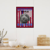 K-9 Veteraan in Spanje werkende waterhond op maat Poster (Keuken)