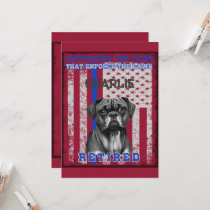 K-9 Veteran Boxer-werkdosis op maat Kaart