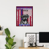 K-9 Veteran Boxer-werkdosis op maat Poster (Thuiskantoor)