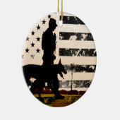 K-9-werkende hond keramisch ornament (Rechts)