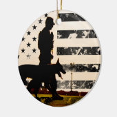 K-9-werkende hond keramisch ornament (Links)