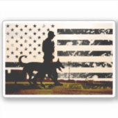 K-9-werkende hond sticker (Voorkant)