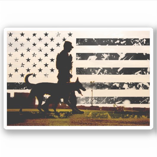 K-9-werkende hond sticker (Voorkant)