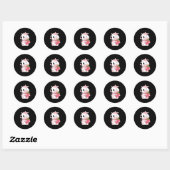 K Aardbei Koe Print Kawaii Dier Ronde Sticker (Vel)